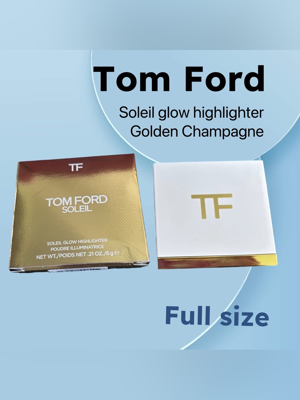 🇺🇸🆕NIB TOM FORD |FULL| Long-Wearing Soleil Glow Highlighter Golden champagne*